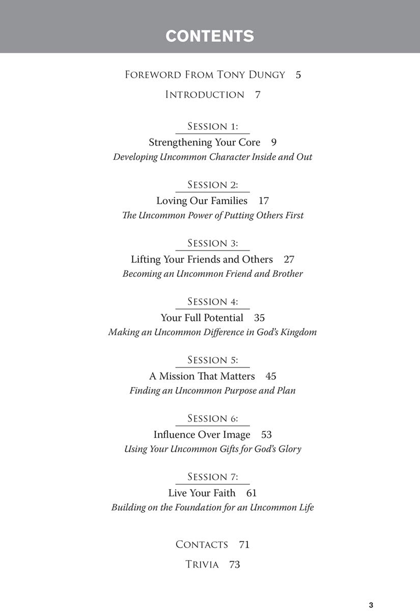 Dare to Be Uncommon: Men's Bible Study